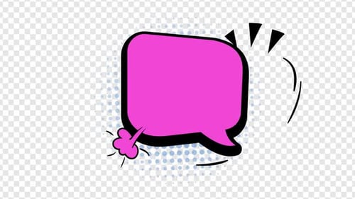 Text-Popup-Animation für Comic-Burst-Bubble