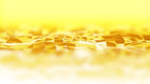 Abstract Golden Polygons Digital Network Motion Graphic