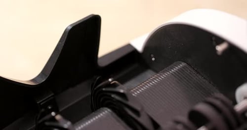 Money Counting Machine Sorting Hundred Dollar Bills