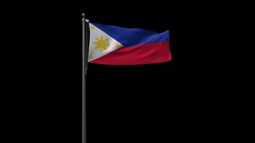 Realistic Waving Philippines National Flag Animation