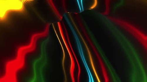 neon tunnel wave lines