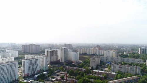 Russia Krasnodar Modern City in Summer Aerial View