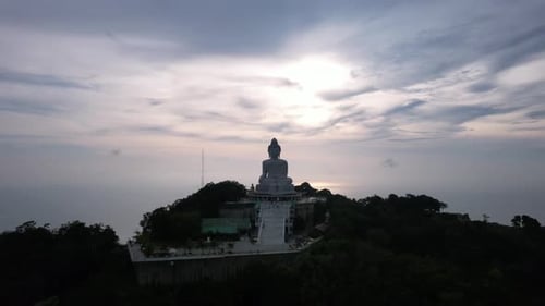 Drone View of the Big Buddha Thailand