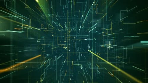 Futuristic Digital Grid Data Background Loop