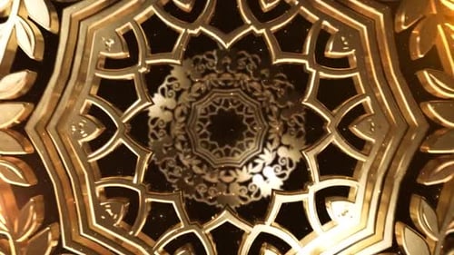 Goldene Mandalaschleife 4k 19C