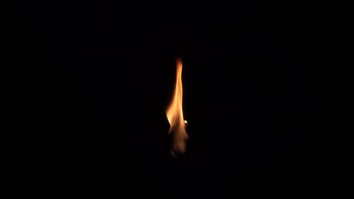 Flamme über runder Oberfläche