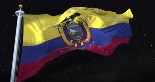 Ecuador Flag Waving