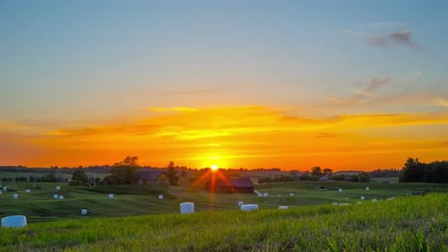 Rural Landscape and Sunset