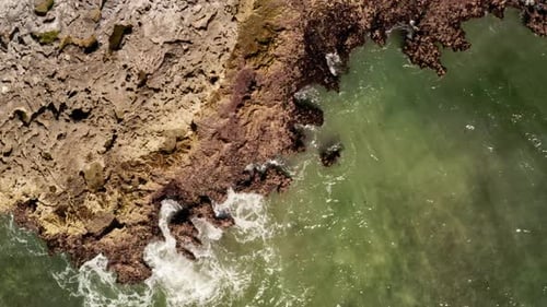 Cliff Shot on a Beach in Mexico