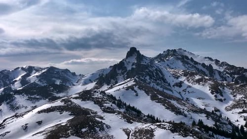 Images aériennes Drone du sommet du mont Ciucas