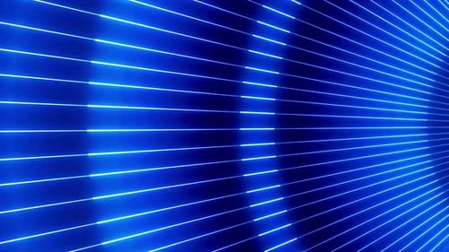 Futuristic Blue Neon Grid Lines Background