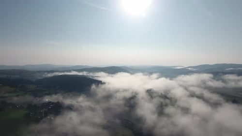 Aerial Shot Of Fog