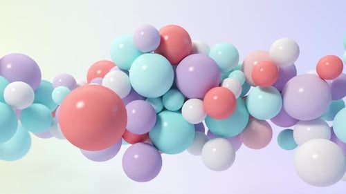 Fluid Pastel Spheres Abstract Background Animation