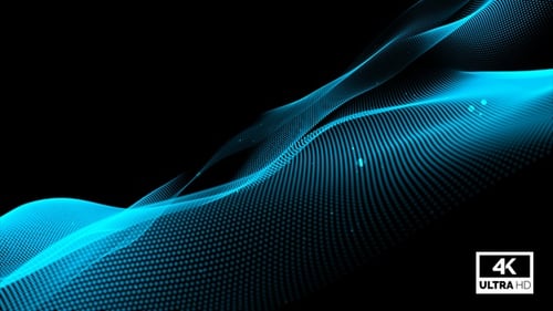Abstract Digital Wave Particles Background