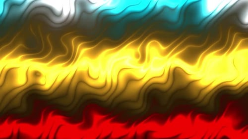 Neon Glowing Abstract Fluid Waves Seamless Loop