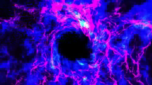 Dynamic Blue and Pink Abstract Space Vortex Background