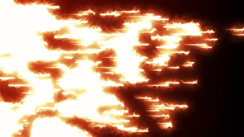 Dynamic Fiery Light Streaks Digital Motion Background