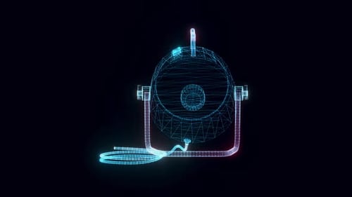 Industrial Heater Hologram Rotating 4k