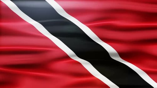 Trinidad and Tobago National Flag Waving Animation Loop