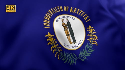 Realistic Waving Flag of Kentucky Animation