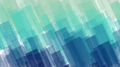 Abstract Geometric Background with Flowing Blue Green Rectangles