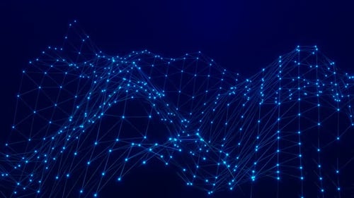 Futuristic Abstract Waving Data Network Seamless Loop Background