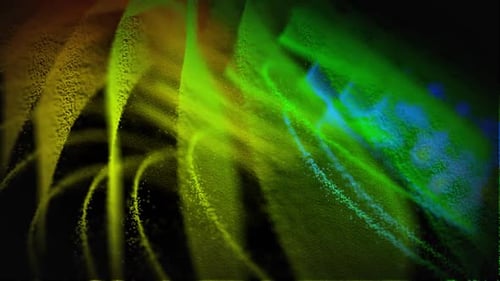 Animated Bright Landscape of Particles 3D