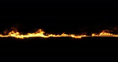 Fiery red line of energy visual effect loop.