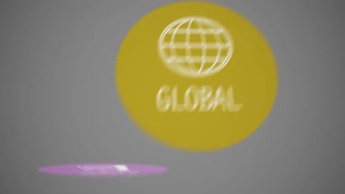 Typography and icon animation presents different areas of human activity.