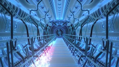 Holograma Hud do túnel futurista de ficção científica 4k
