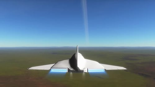 Space Background - Spacecraft Travels Rocky Exoplanet