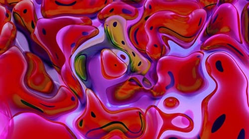 Rot Rosa Farbe Öl Flüssigkeit Animierter Hintergrund