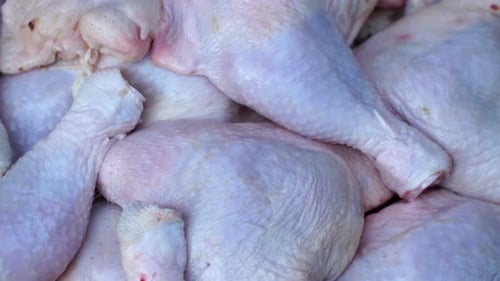 Raw Chicken Leg Rotate Background