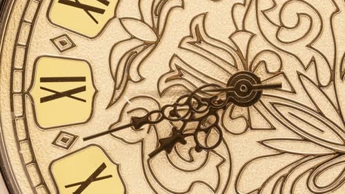 Antique Clock Dial Close-up. Vintage Pocket Watch.