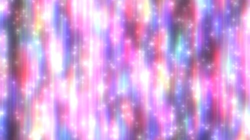 Beautiful Light Sparkle Star Particles and Shiny Rainbow Spectrum - 4K