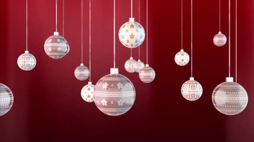 Elegant Christmas Ornaments Seamless Loop Animation