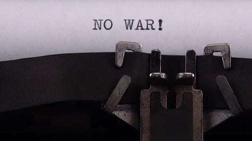 Typewriter Types The Words No War