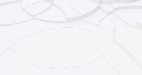 Dynamic White Abstract Geometric Circles Motion Background