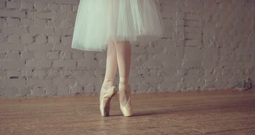 Ballerina Feet Performing Elegant Dance Moves