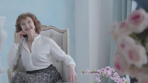 Romantic Gift of Flowers for Senior Woman