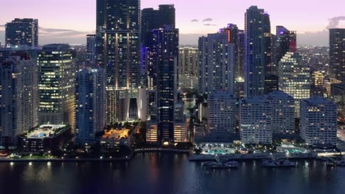 Downtown Miami Night Scene