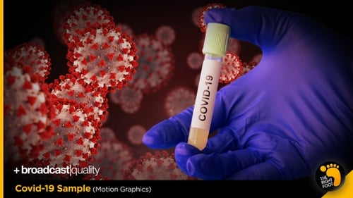 3D COVID-19 Virus Animation with Test Tube Sample