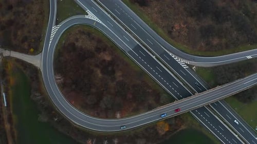 Aerial View of a Motorway