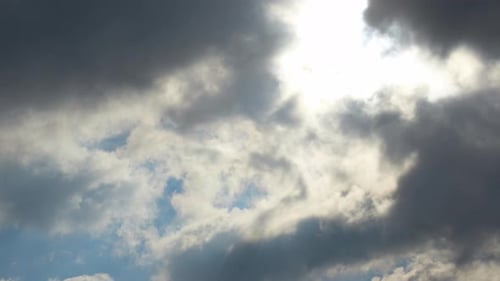 Dark Clouds Time Lapse Obscuring Sun