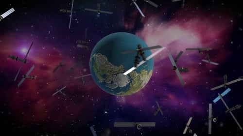 Satellites Around Earth Loop
