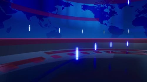 Hintergrund des virtuellen 3D-Nachrichtenstudios 4K