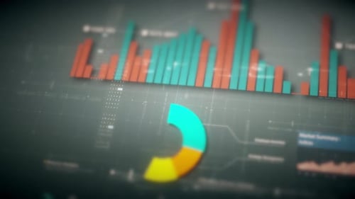 Futuristic Corporate Data Dashboard with Animated Charts