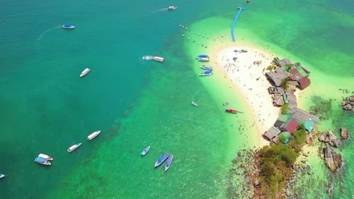 Aerial view of beach at Koh Khai, Andaman sea in Phuket island.Thailand