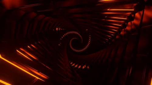 Abstract Turquoise Square Shaped Tunnel Moving Slowly Seamless Loop