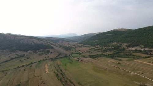 Mountain Valley In Summer